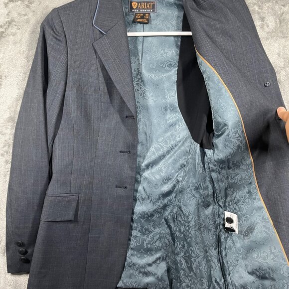 Ariat Pro Series Blazer Womens 8R Gray 100% Wool Equestrian Show Coat Jacket - Picture 11 of 14